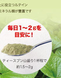 ティースプーン山盛り1杯程